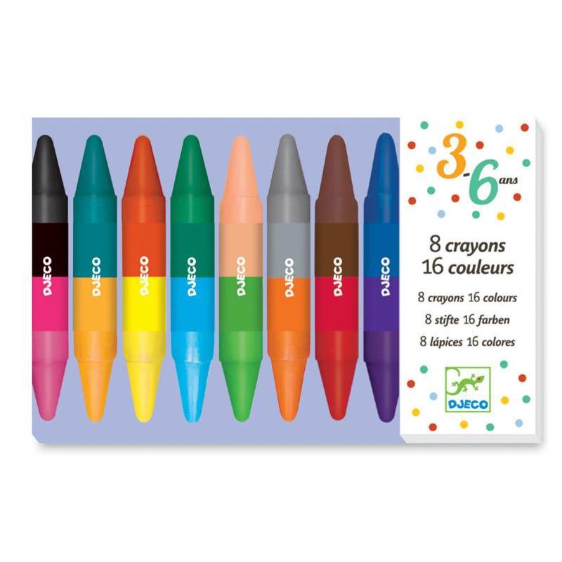 Djeco 8 Twin Crayons - DJECO - The Creative Toy Shop