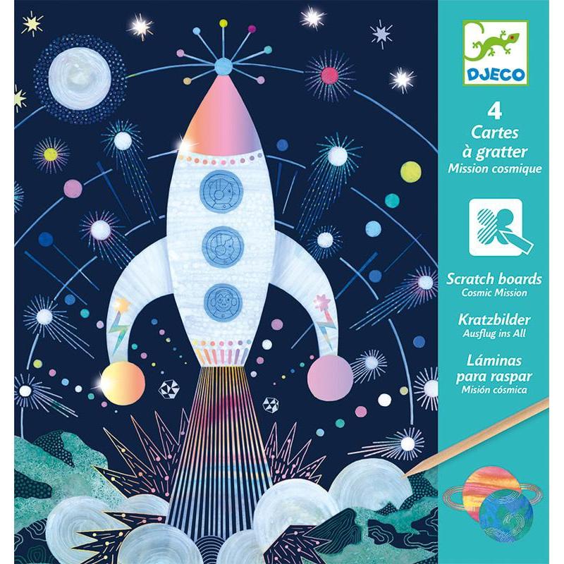 Djeco Cosmic Mission Scratch Cards - DJECO - The Creative Toy Shop