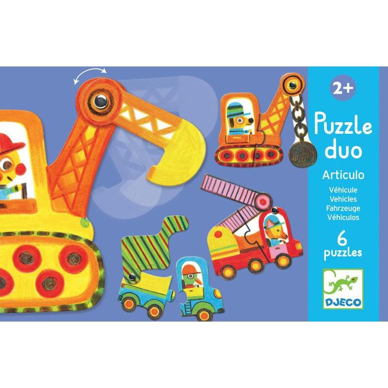Djeco Duo Vehicles 12pc Puzzle - DJECO - The Creative Toy Shop