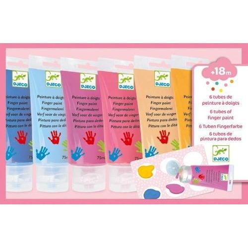 Djeco - Finger Paint Tubes (Sweet Colours)-DJECO-The Creative Toy Shop