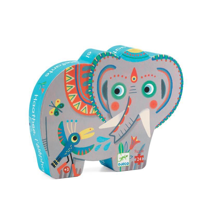 Djeco Haathee Asian Elephant 24pc Silhouette Puzzle - DJECO - The Creative Toy Shop
