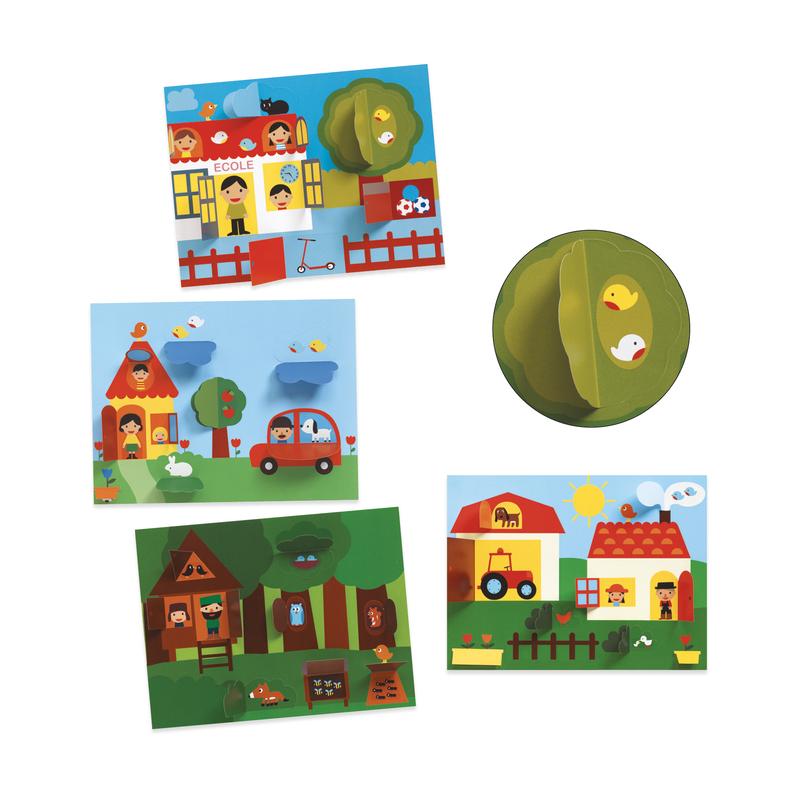 Djeco Hide and Seek Folding & Stickers Set - DJECO - The Creative Toy Shop