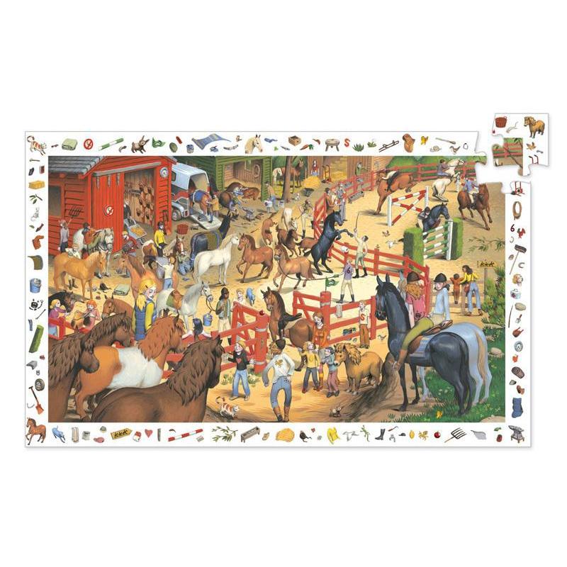 Djeco Horse Riding 200pc Observation Puzzle - DJECO - The Creative Toy Shop