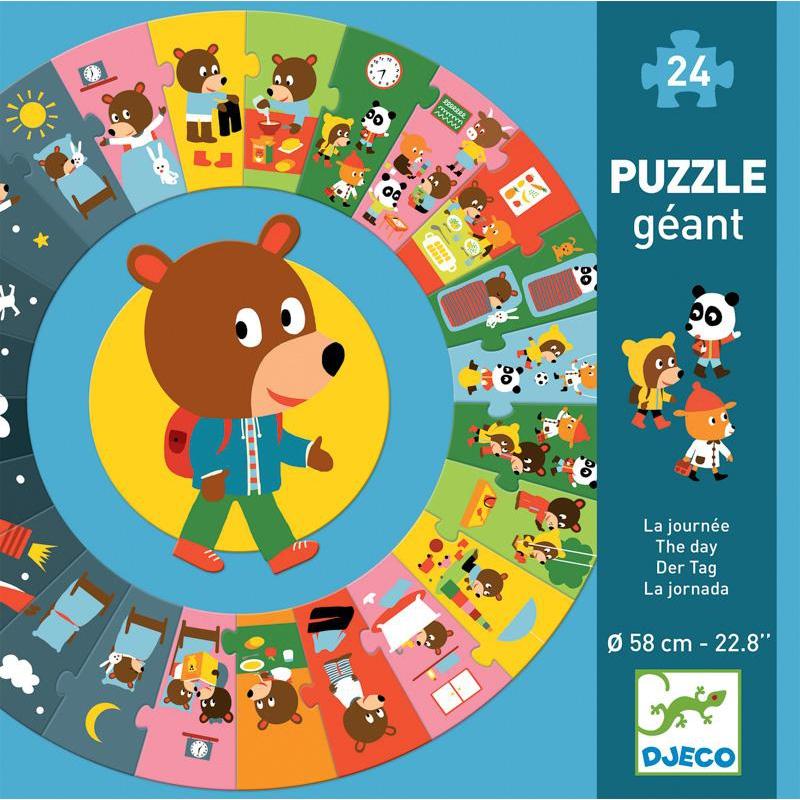 Djeco The Day 24pc Giant Circle Puzzle - DJECO - The Creative Toy Shop