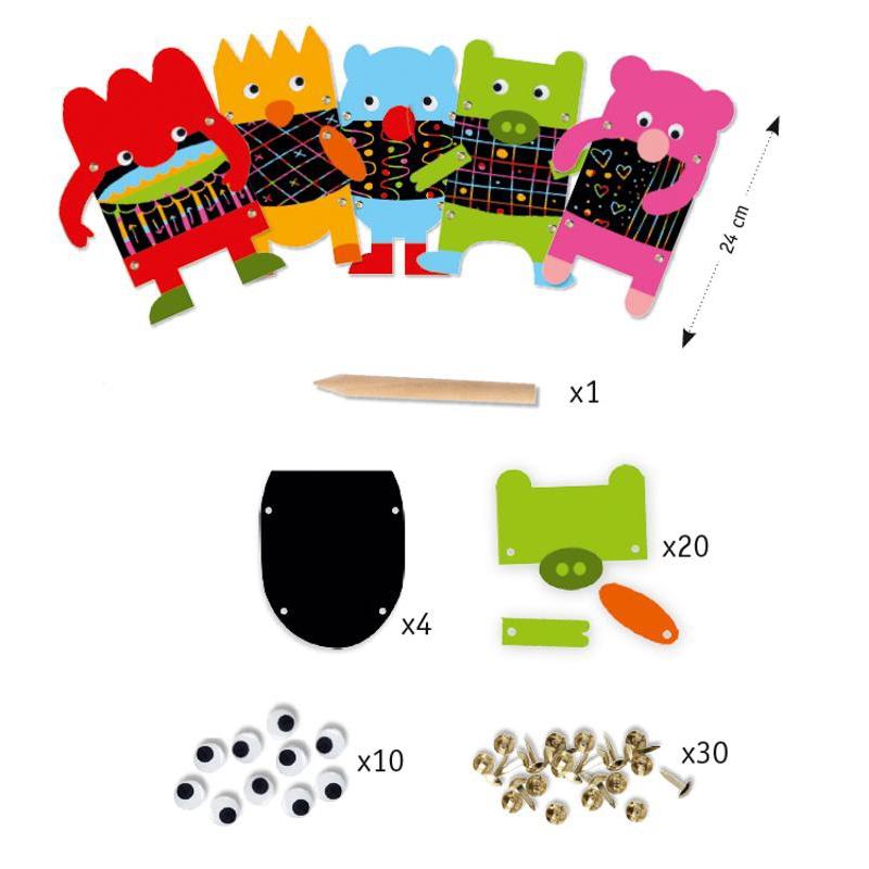 Djeco The Little Monsters Scratch Cards - DJECO - The Creative Toy Shop