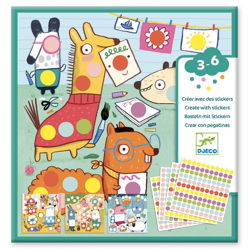 Djeco With Coloured Dots Sticker Set - DJECO - The Creative Toy Shop