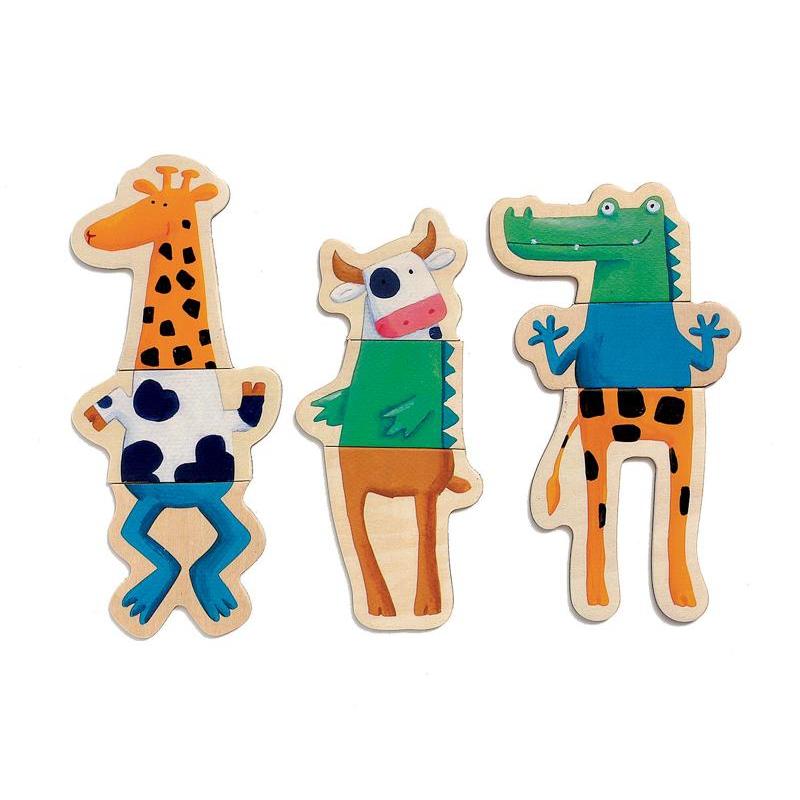 Djeco Wooden Magnetic Crazy Animals Set - DJECO - The Creative Toy Shop