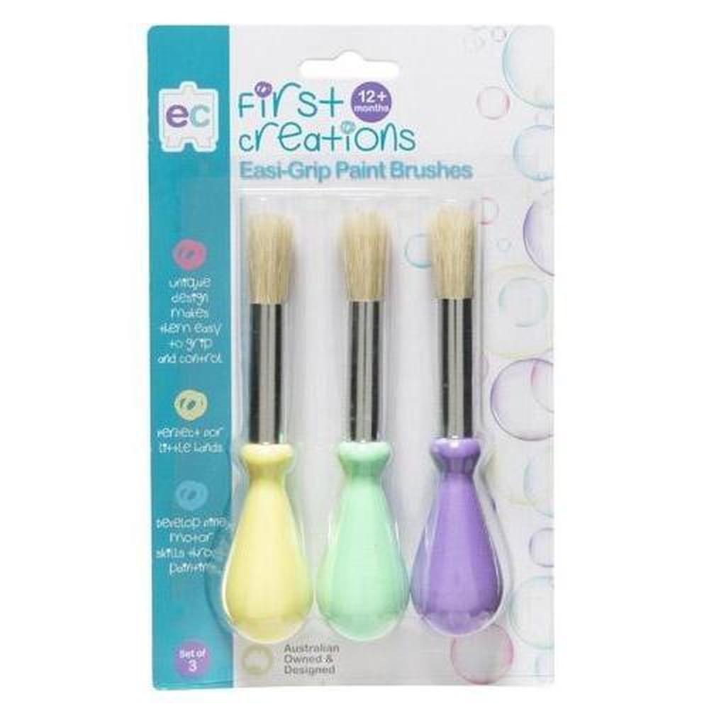 Easi-Grip Paint Brushes Set of 3 - Educational Colours - The Creative Toy Shop