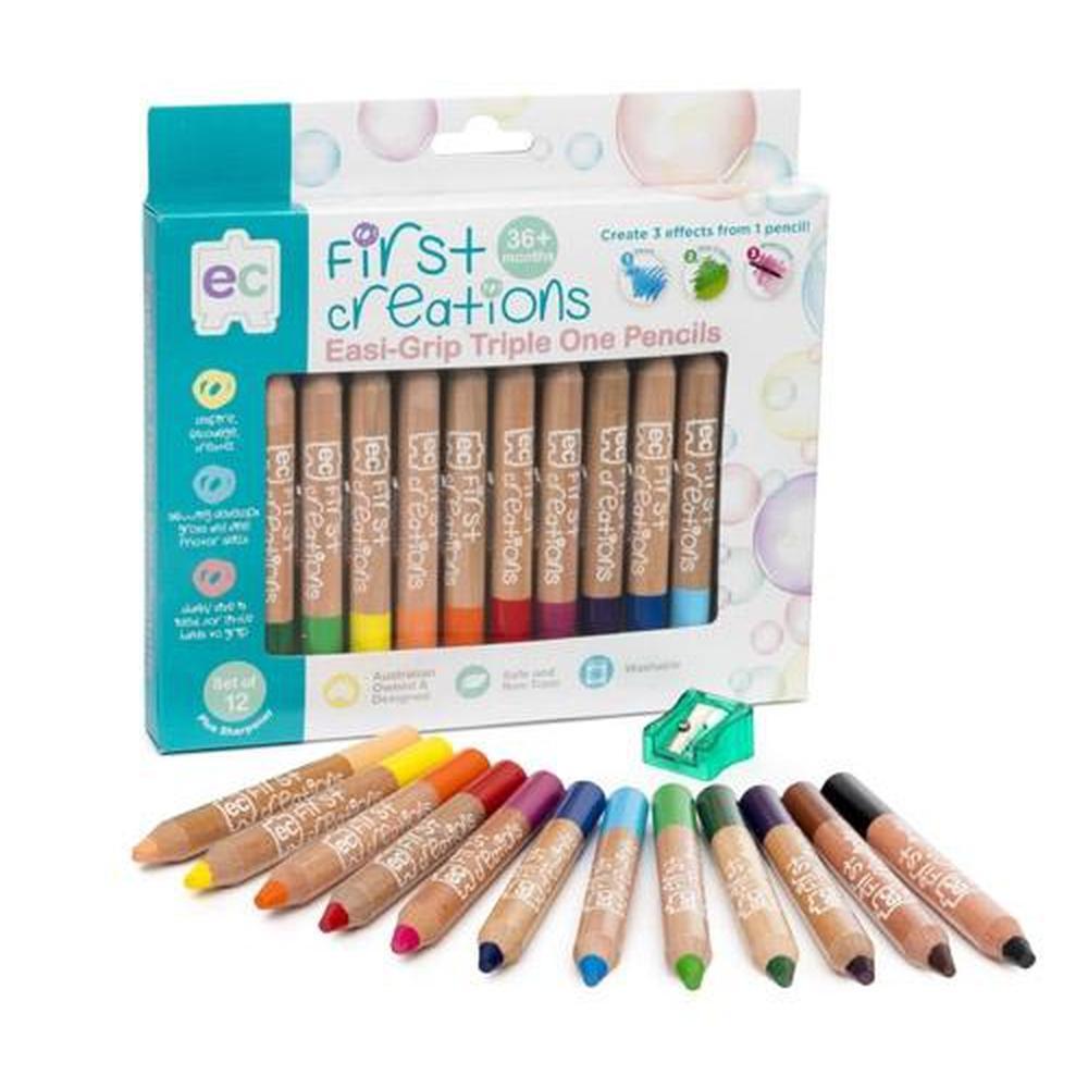 Easi-Grip Watercolour Pencils Packet of 12 - Educational Colours - The Creative Toy Shop