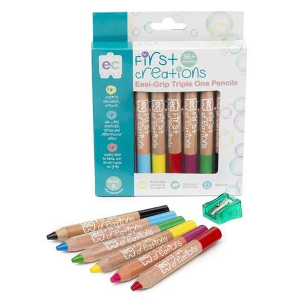 Easi-Grip Watercolour Pencils Packet of 6 - Educational Colours - The Creative Toy Shop