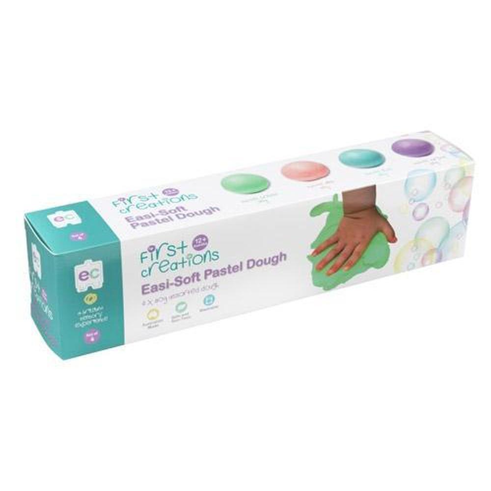 Easi-Soft Pastel Dough Set of 4 - Educational Colours - The Creative Toy Shop