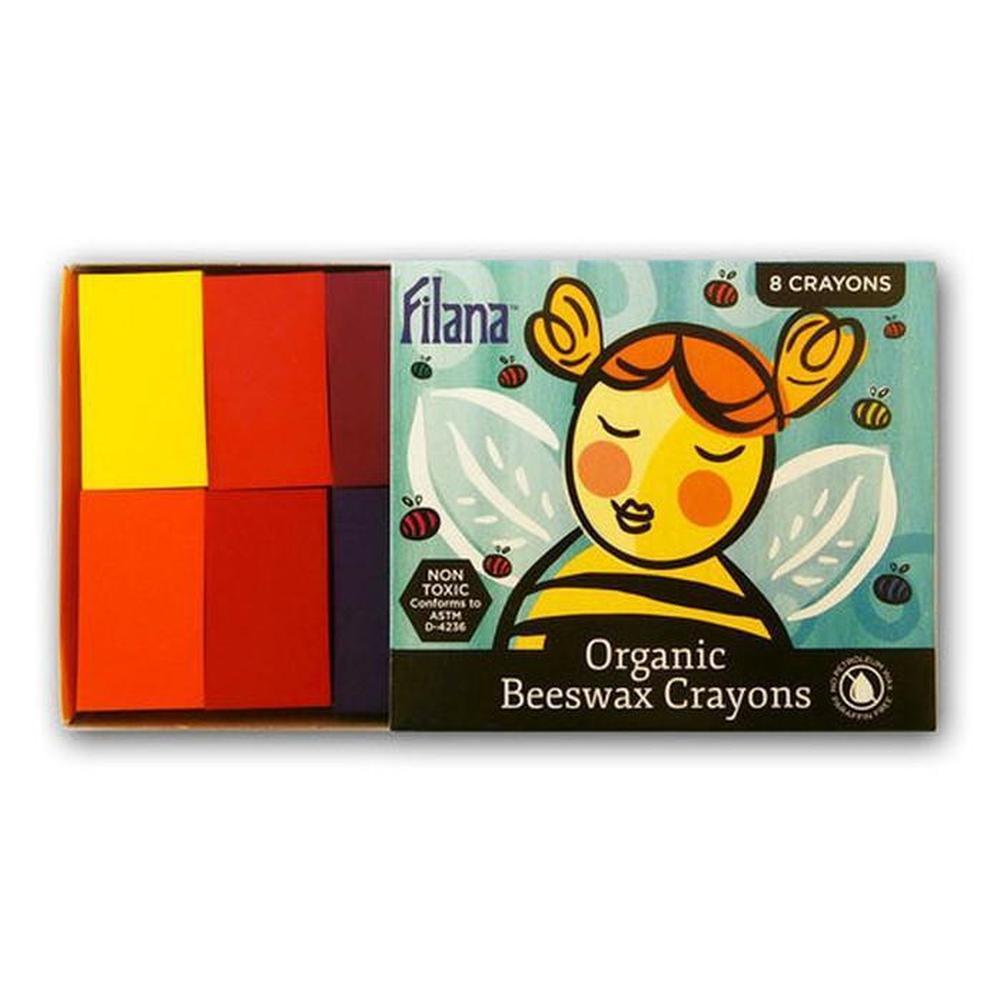 Filana 8 Block Organic Beeswax Crayons Rainbow Colours - Filana - The Creative Toy Shop
