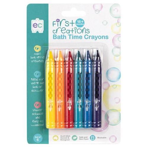 First Creations Bath Crayons - Set of 6 - Educational Colours - The Creative Toy Shop