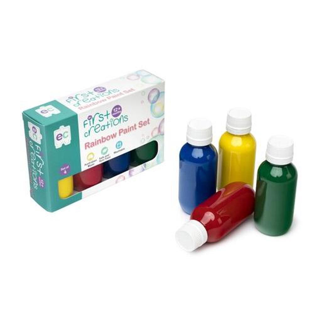 First Creations Rainbow Paint Set - Educational Colours - The Creative Toy Shop