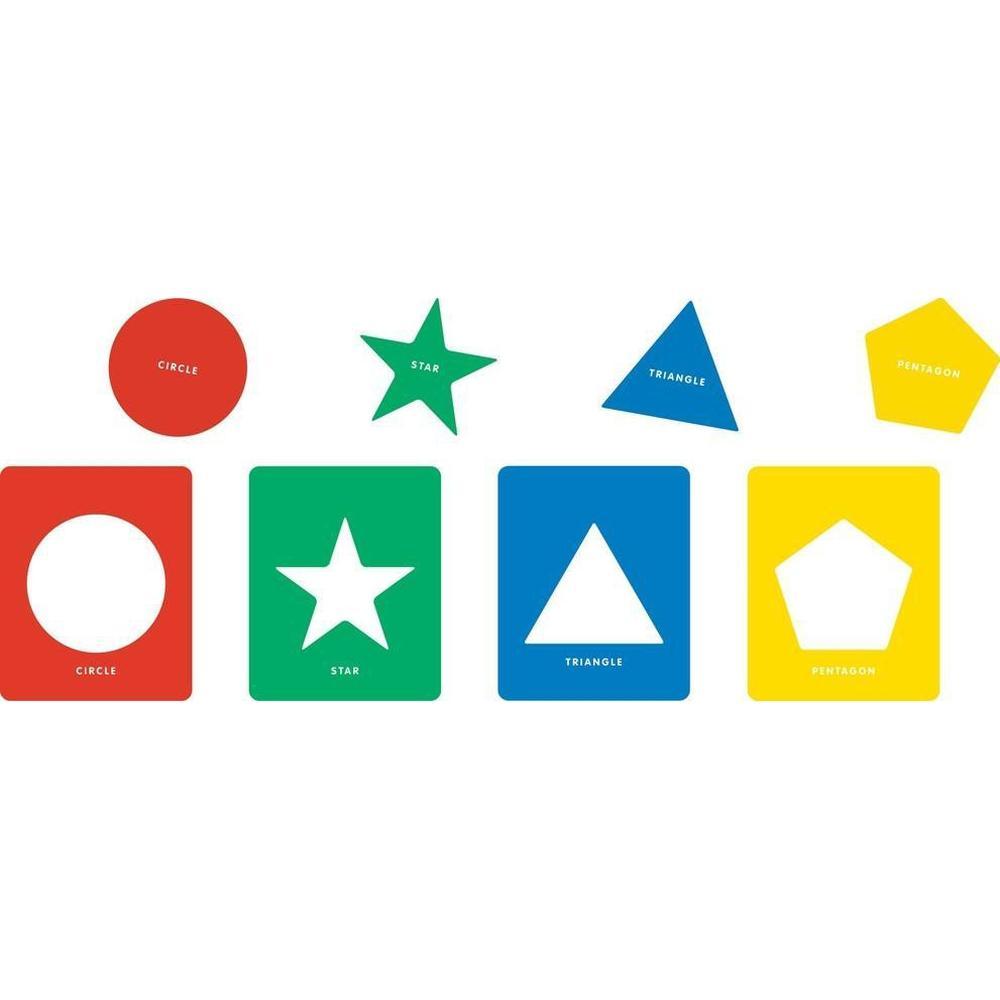 Geometric Stencils set of 12 - Educational Colours - The Creative Toy Shop