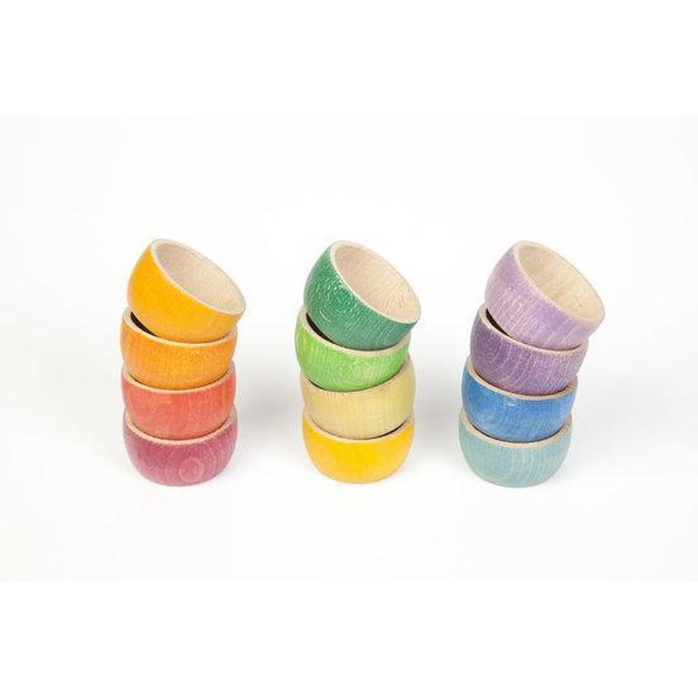 Grapat Coloured Bowls set of 12 - Grapat - The Creative Toy Shop