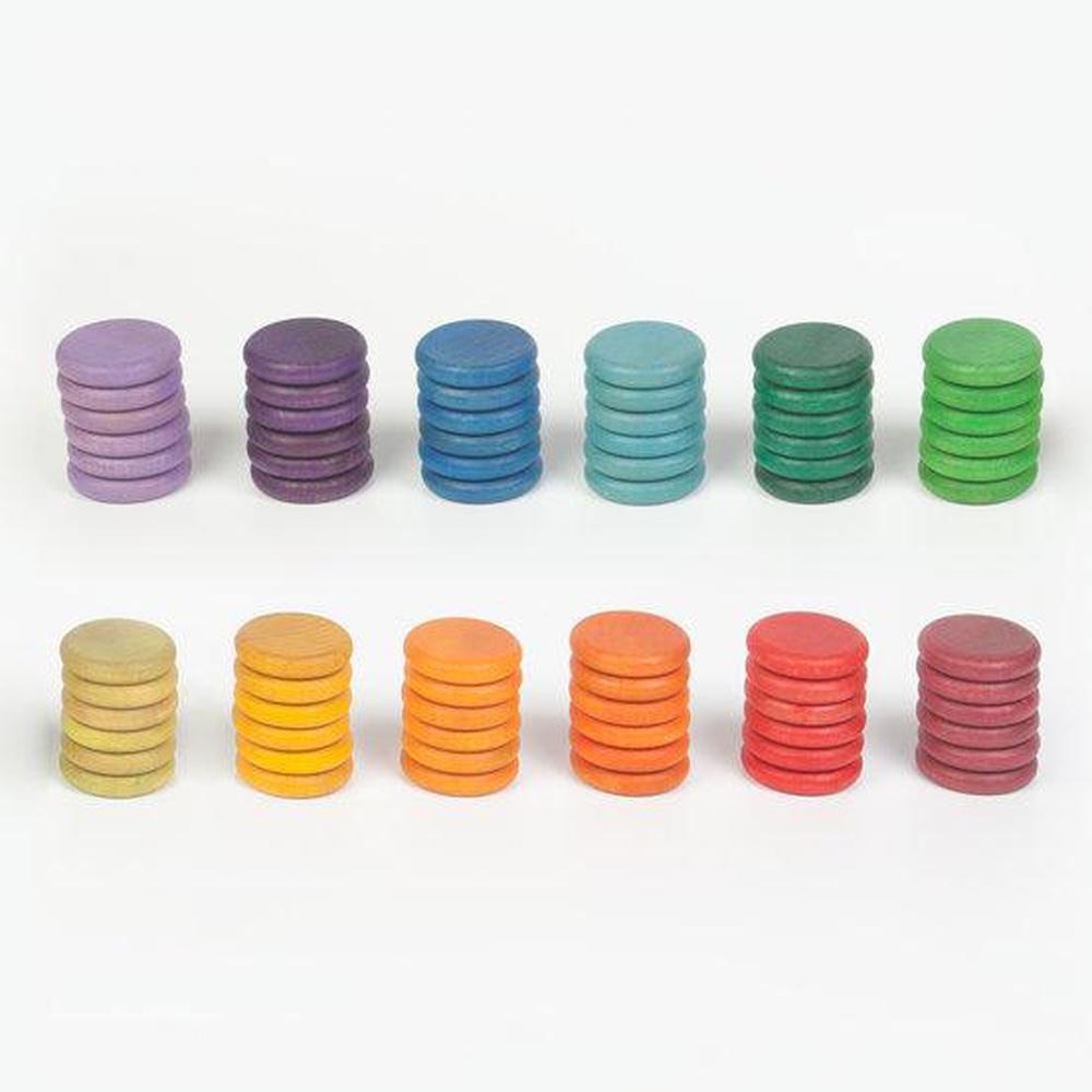 Grapat Coloured Coins set of 72 - Grapat - The Creative Toy Shop