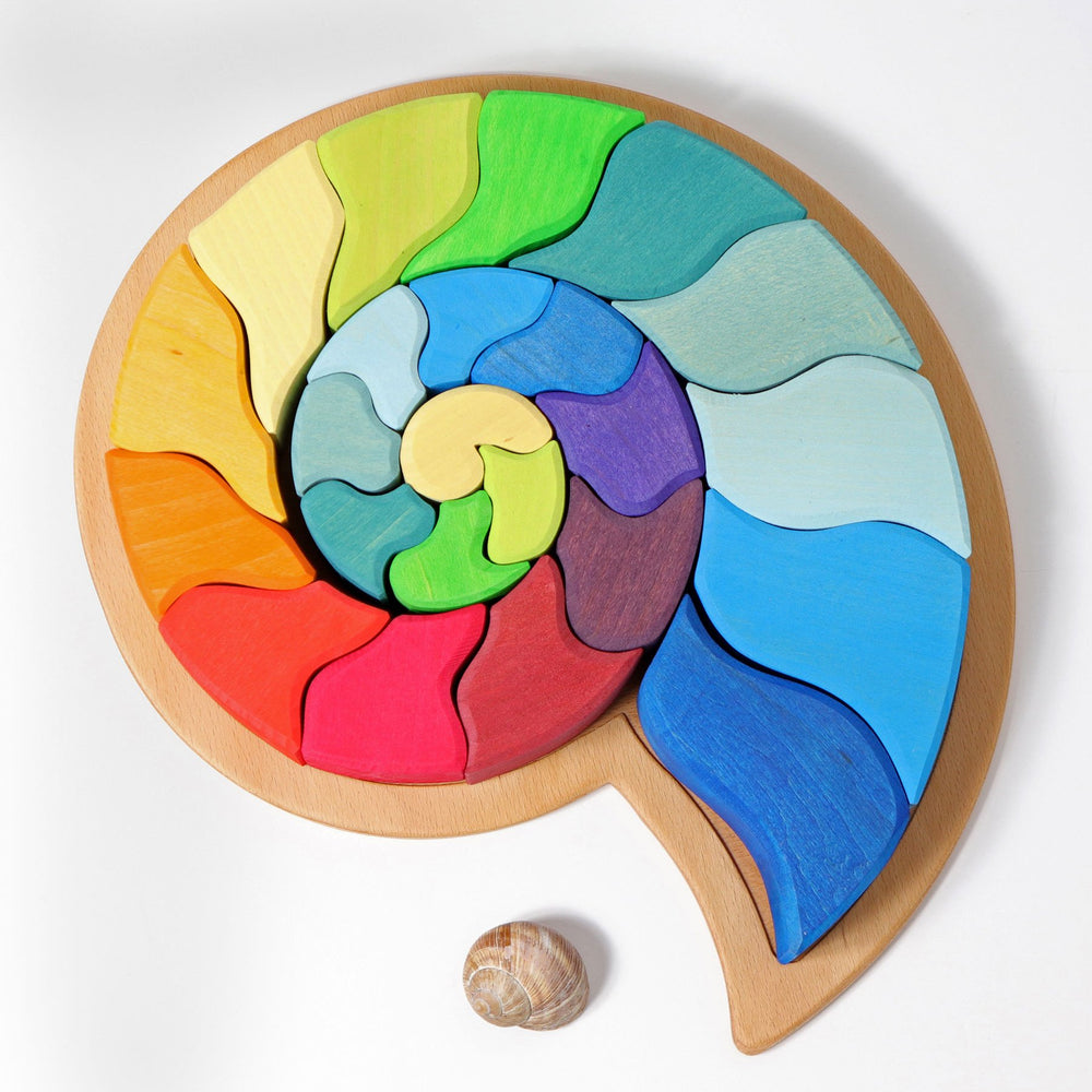 Grimm's Ammonite Snail Puzzle - Grimm's Spiel and Holz Design - The Creative Toy Shop