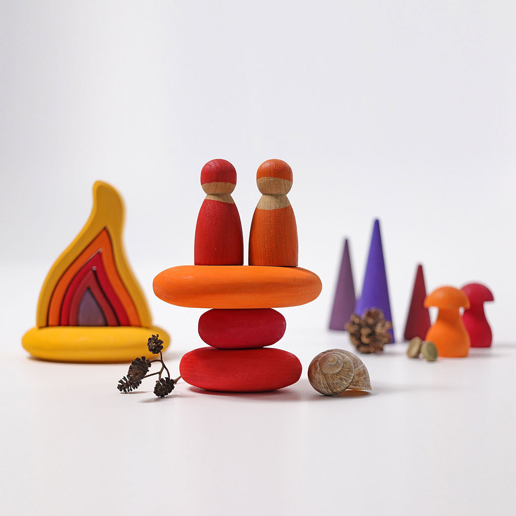 Grimm's Building Set Pebbles - Fire - Grimm's Spiel and Holz Design - The Creative Toy Shop
