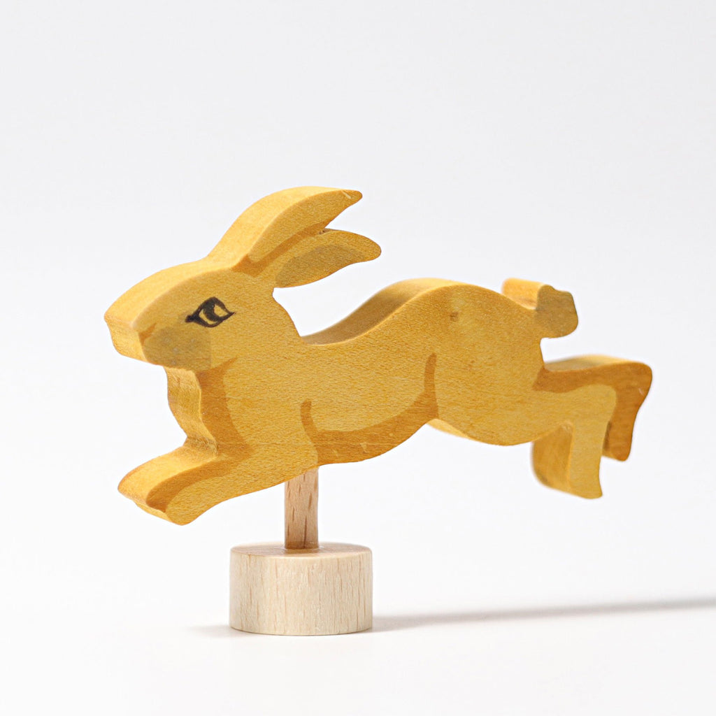 Grimm's Decorative Figure - Hand Painted Jumping Rabbit - Grimm's Spiel and Holz Design - The Creative Toy Shop