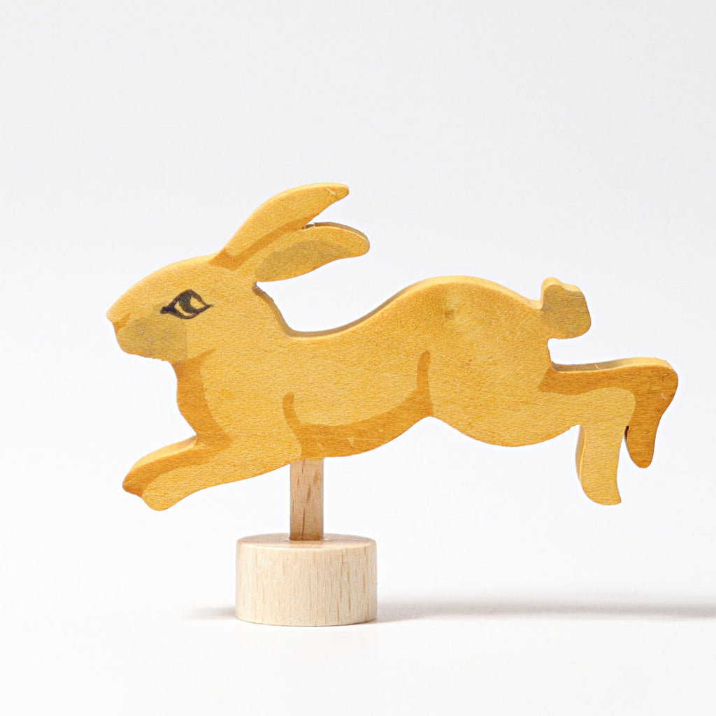 Grimm's Decorative Figure - Hand Painted Jumping Rabbit - Grimm's Spiel and Holz Design - The Creative Toy Shop
