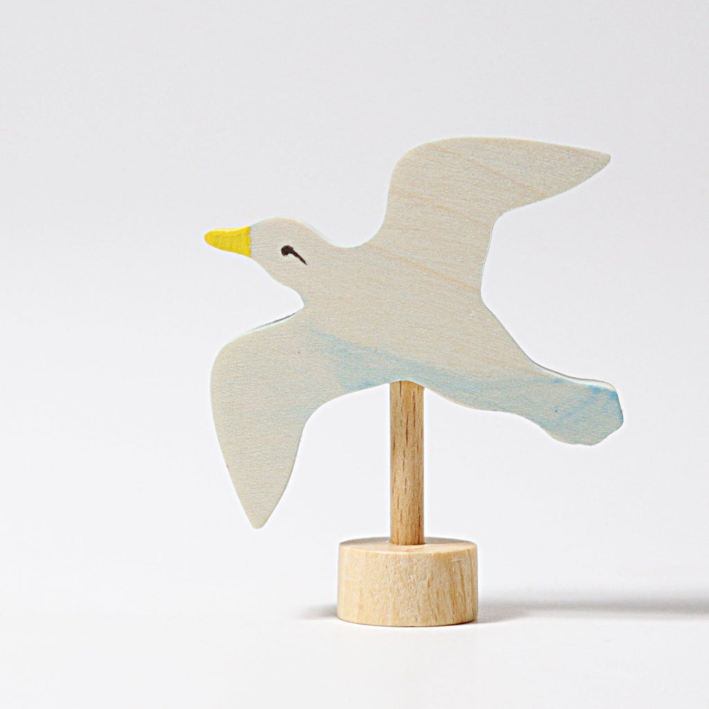 Grimm's Decorative Figure - Hand Painted Seagull - Grimm's Spiel and Holz Design - The Creative Toy Shop
