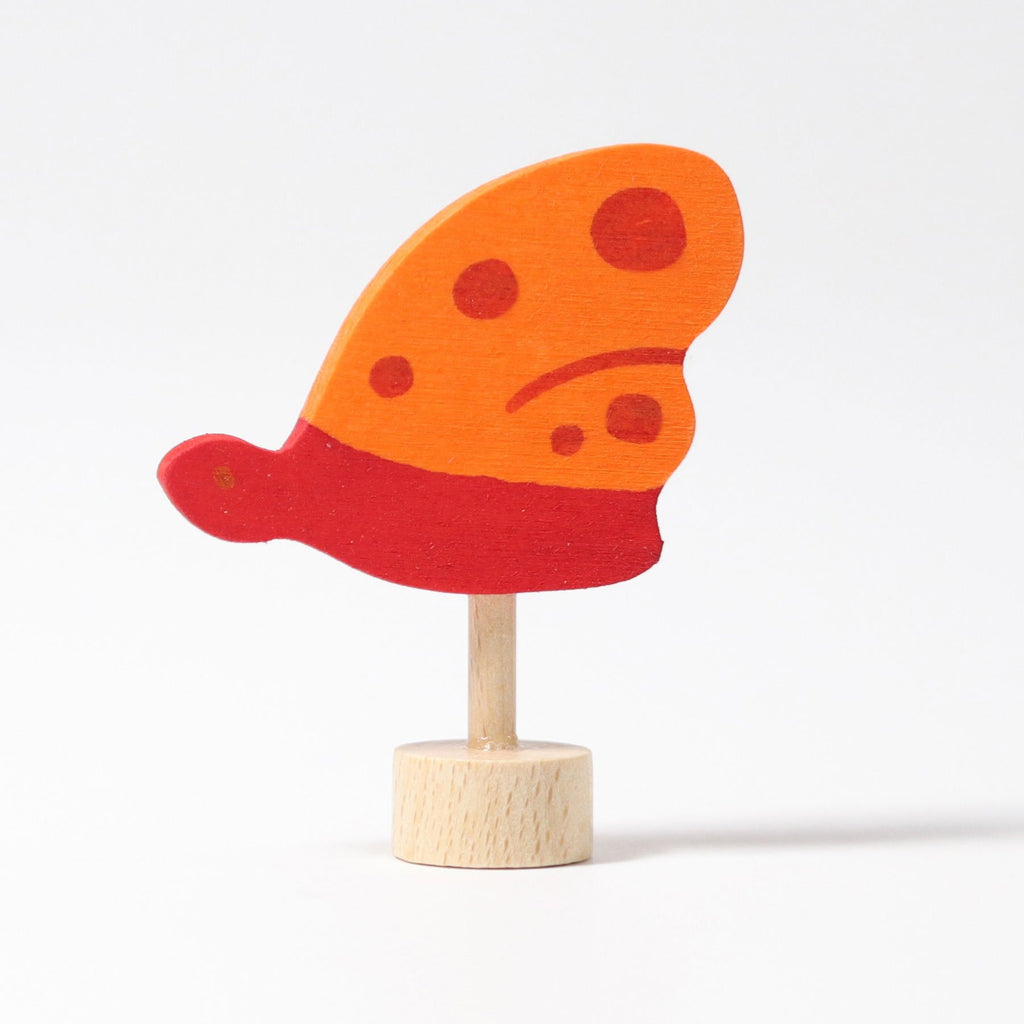 Grimm's Decorative Figure - Orange Butterfly - Grimm's Spiel and Holz Design - The Creative Toy Shop