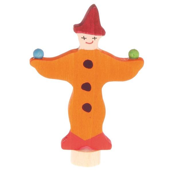 Grimm's Decorative Figure - Orange Juggling Clown-Grimm's Spiel and Holz Design-The Creative Toy Shop