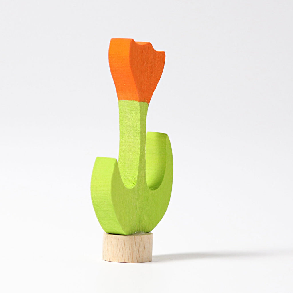 Grimm's Decorative Figure - Orange Tulip - Grimm's Spiel and Holz Design - The Creative Toy Shop