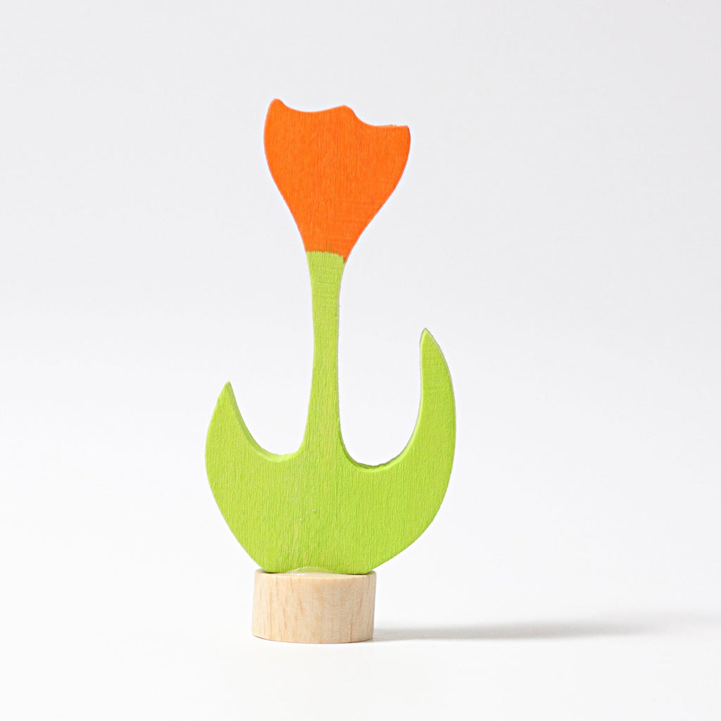 Grimm's Decorative Figure - Orange Tulip - Grimm's Spiel and Holz Design - The Creative Toy Shop