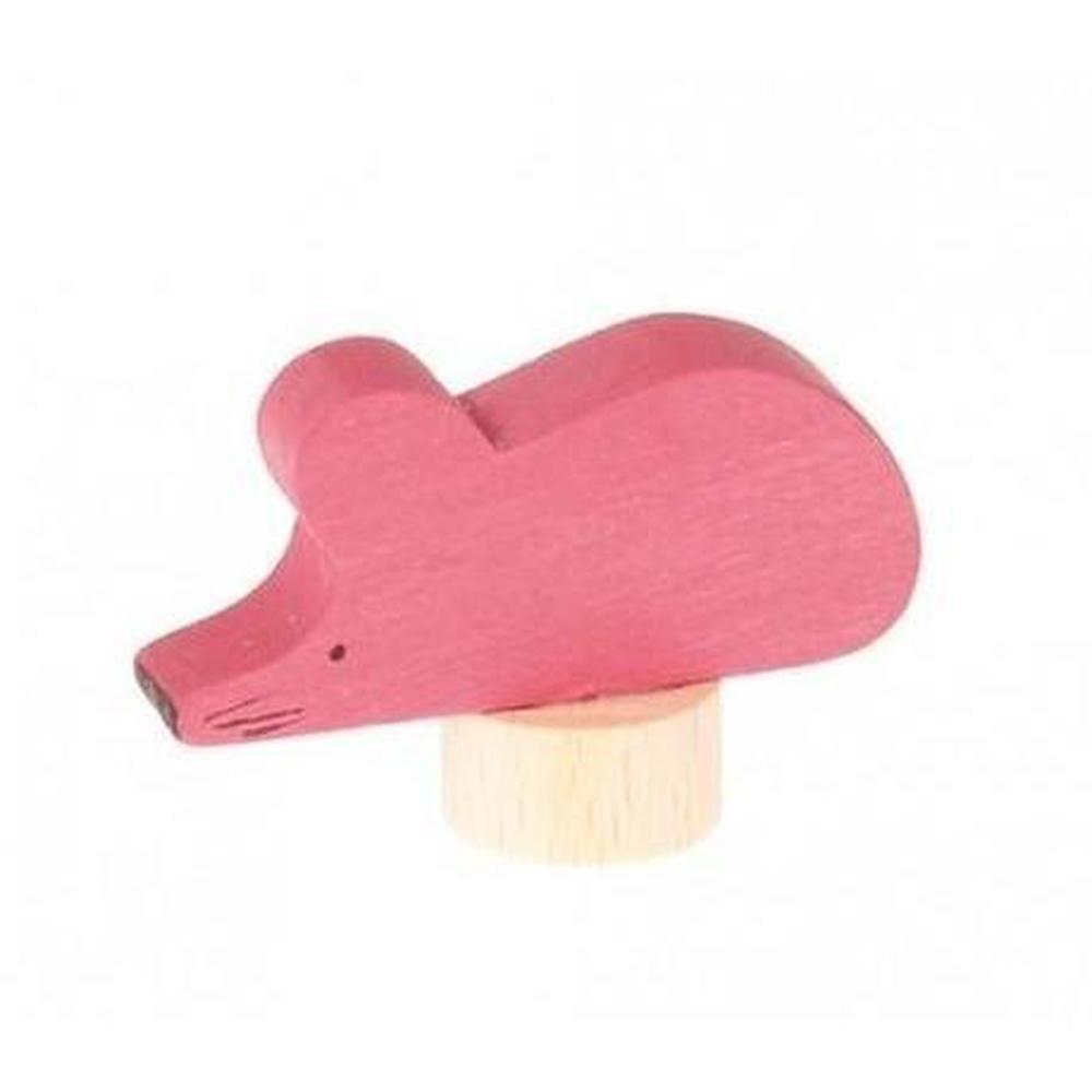 Grimm's Decorative Figure - Pink Mouse - Grimm's Spiel and Holz Design - The Creative Toy Shop