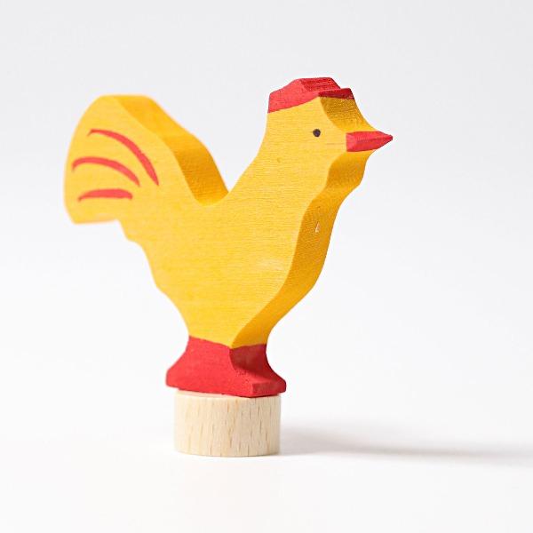 Grimm's Decorative Figure - Yellow Rooster-Grimm's Spiel and Holz Design-The Creative Toy Shop