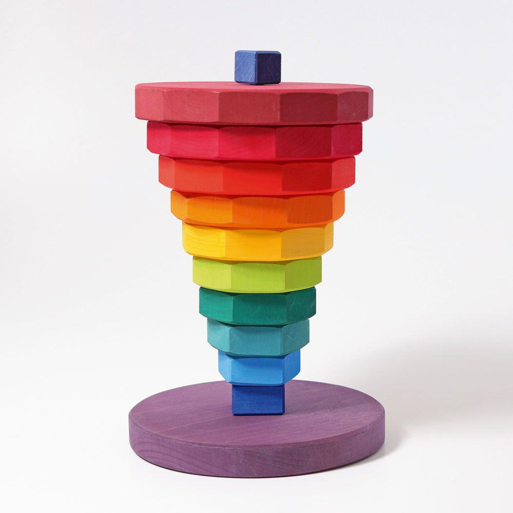 Grimm's Geometric Stacking Tower - Grimm's Spiel and Holz Design - The Creative Toy Shop