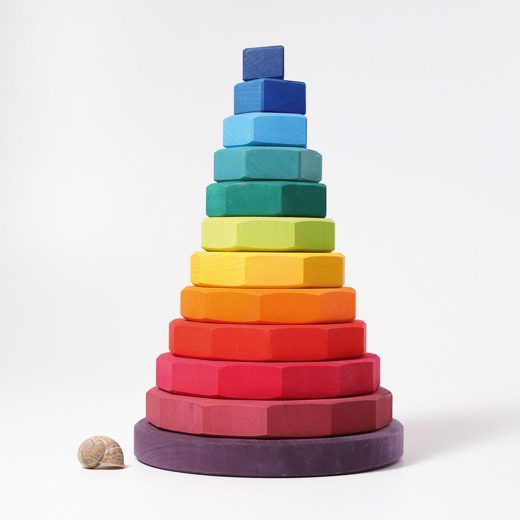 Grimm's Geometric Stacking Tower - Grimm's Spiel and Holz Design - The Creative Toy Shop