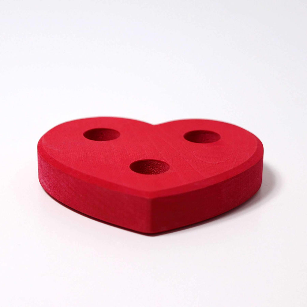 Grimm's Heart Candle Holder - Red - Grimm's Spiel and Holz Design - The Creative Toy Shop