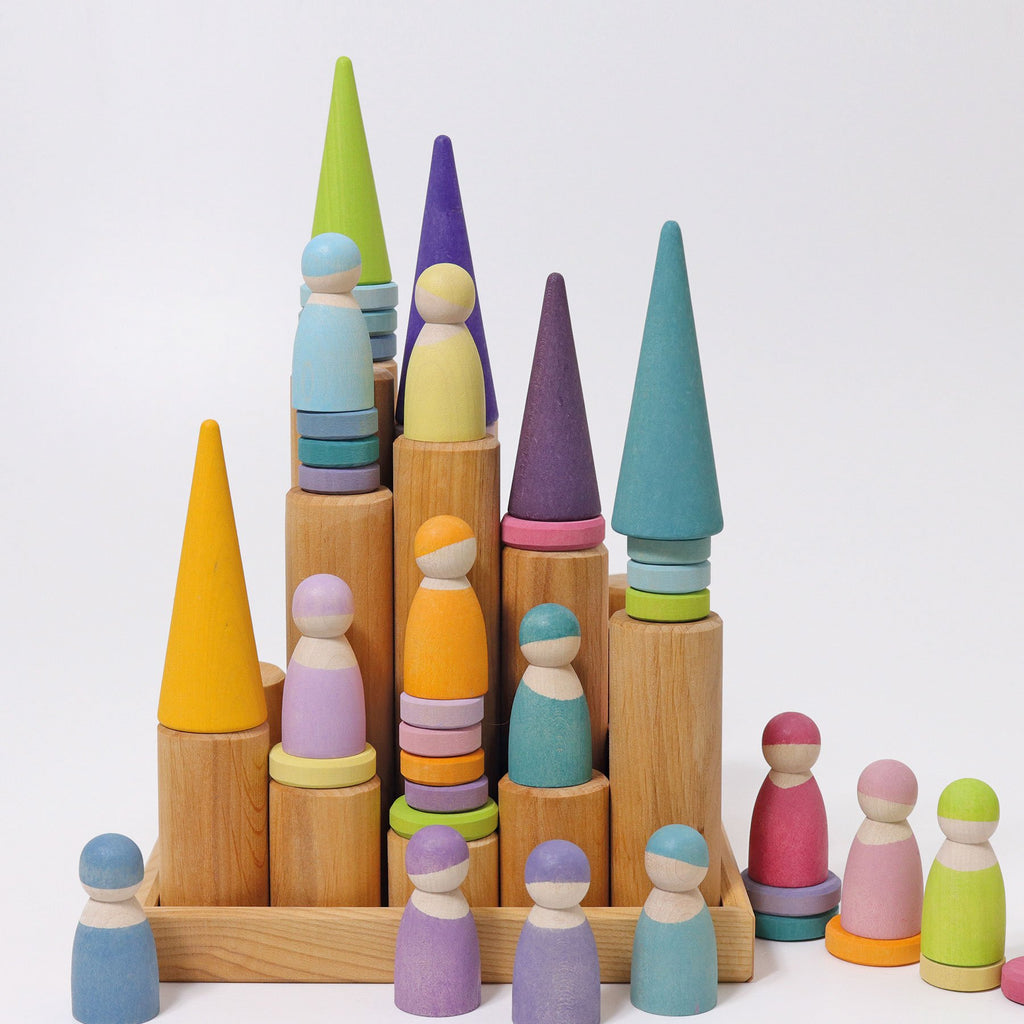 Grimm's Large Building Rollers - Natural - New 2020 - Grimm's Spiel and Holz Design - The Creative Toy Shop