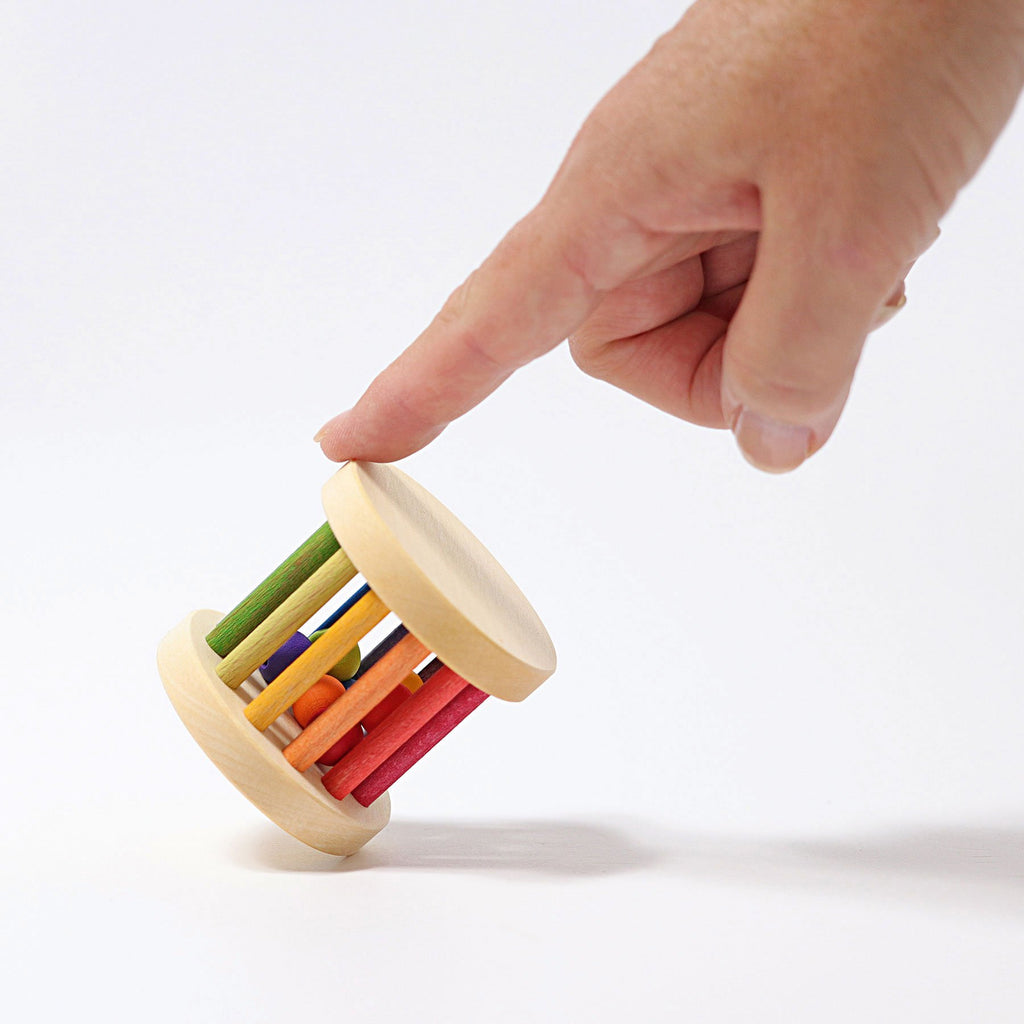 Grimm's Mini Rainbow Rolling Wheel - Grimm's Spiel and Holz Design - The Creative Toy Shop