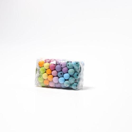 Grimm's - Pastel Coloured Beads (120 x 12 mm)-Grimm's Spiel and Holz Design-The Creative Toy Shop