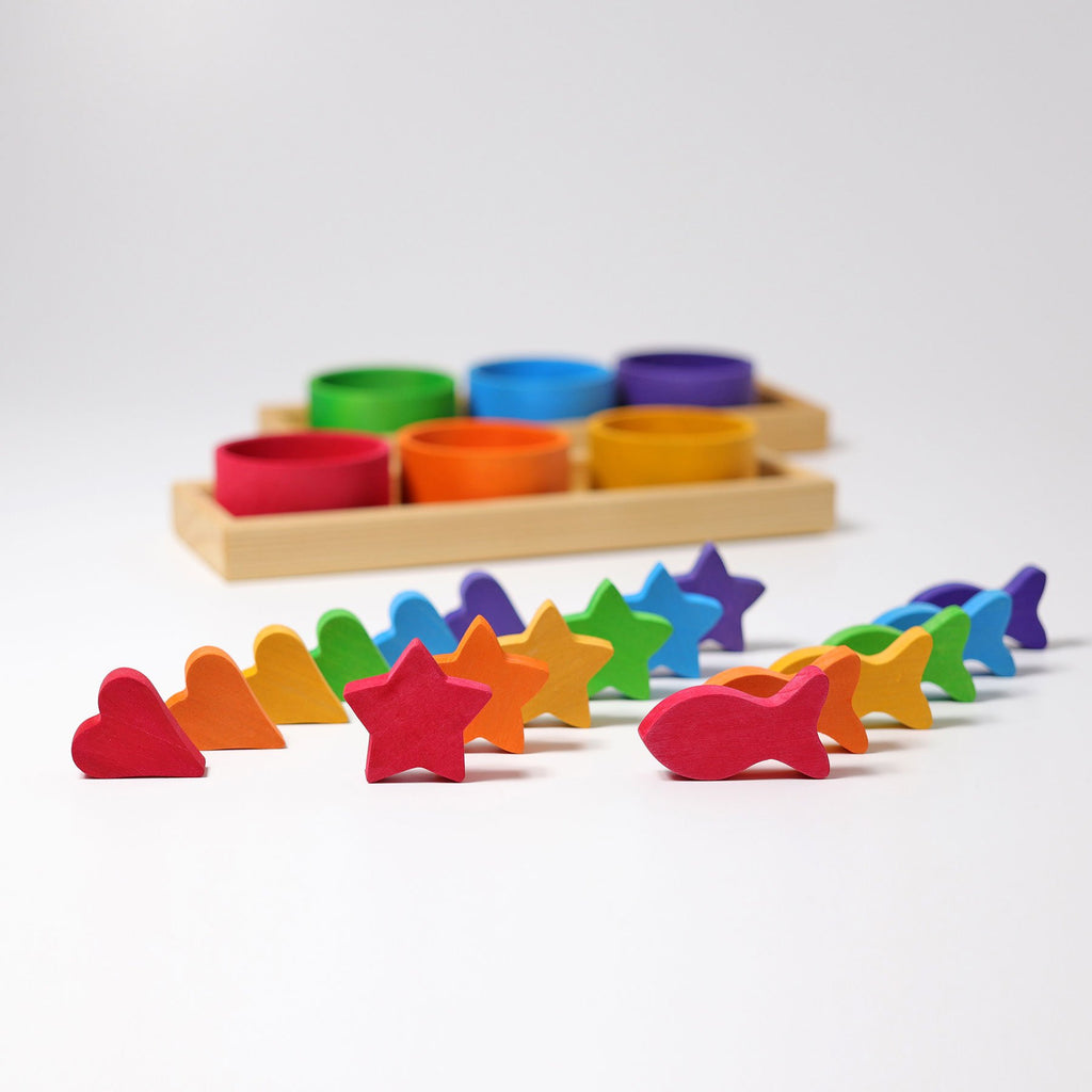 Grimm's - Rainbow Sorting Game – The Creative Toy Shop