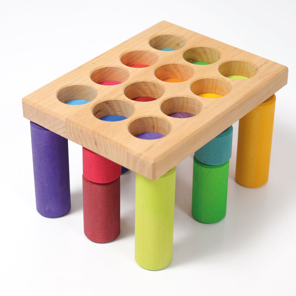 Grimm's s Stacking Game Small Rollers - 3 colours available - New 2020 - Grimm's Spiel and Holz Design - The Creative Toy Shop