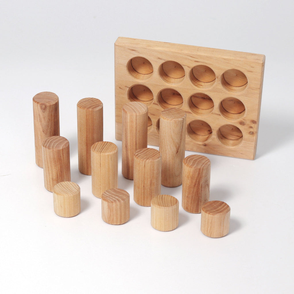 Grimm's s - Stacking Game SMALL Rollers - Natural-Grimm's Spiel and Holz Design-The Creative Toy Shop