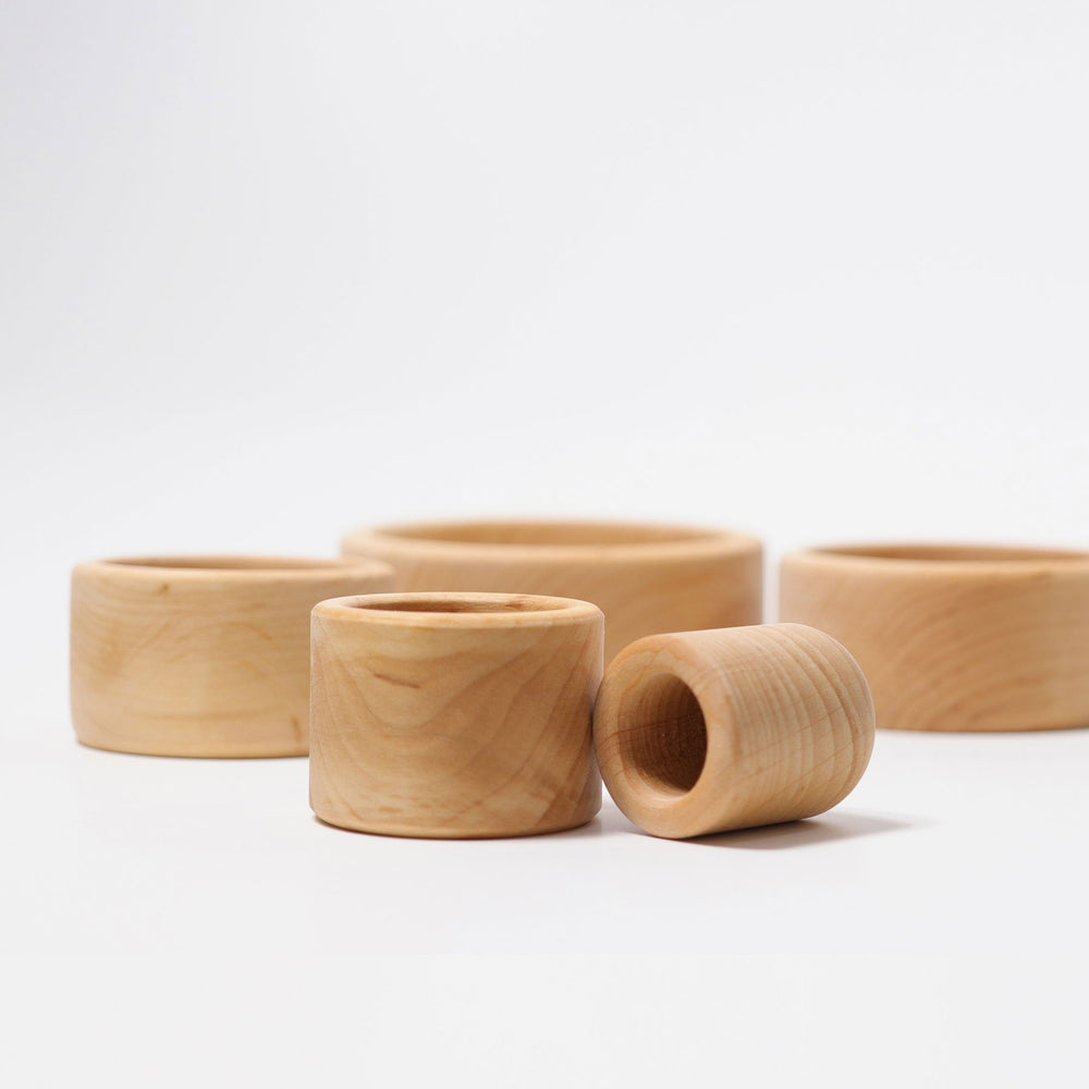 Grimm's Set of Natural Stacking Bowls - Grimm's Spiel and Holz Design - The Creative Toy Shop