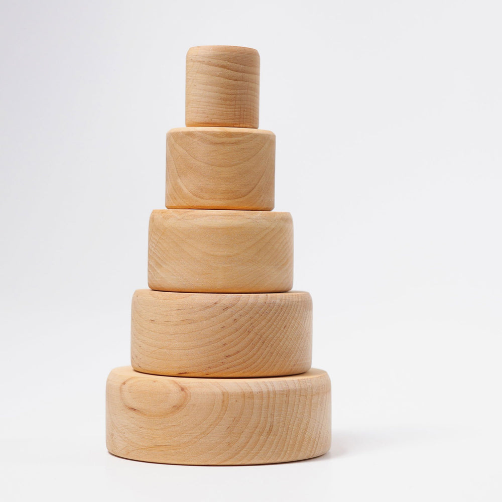 Grimm's Set of Natural Stacking Bowls - Grimm's Spiel and Holz Design - The Creative Toy Shop