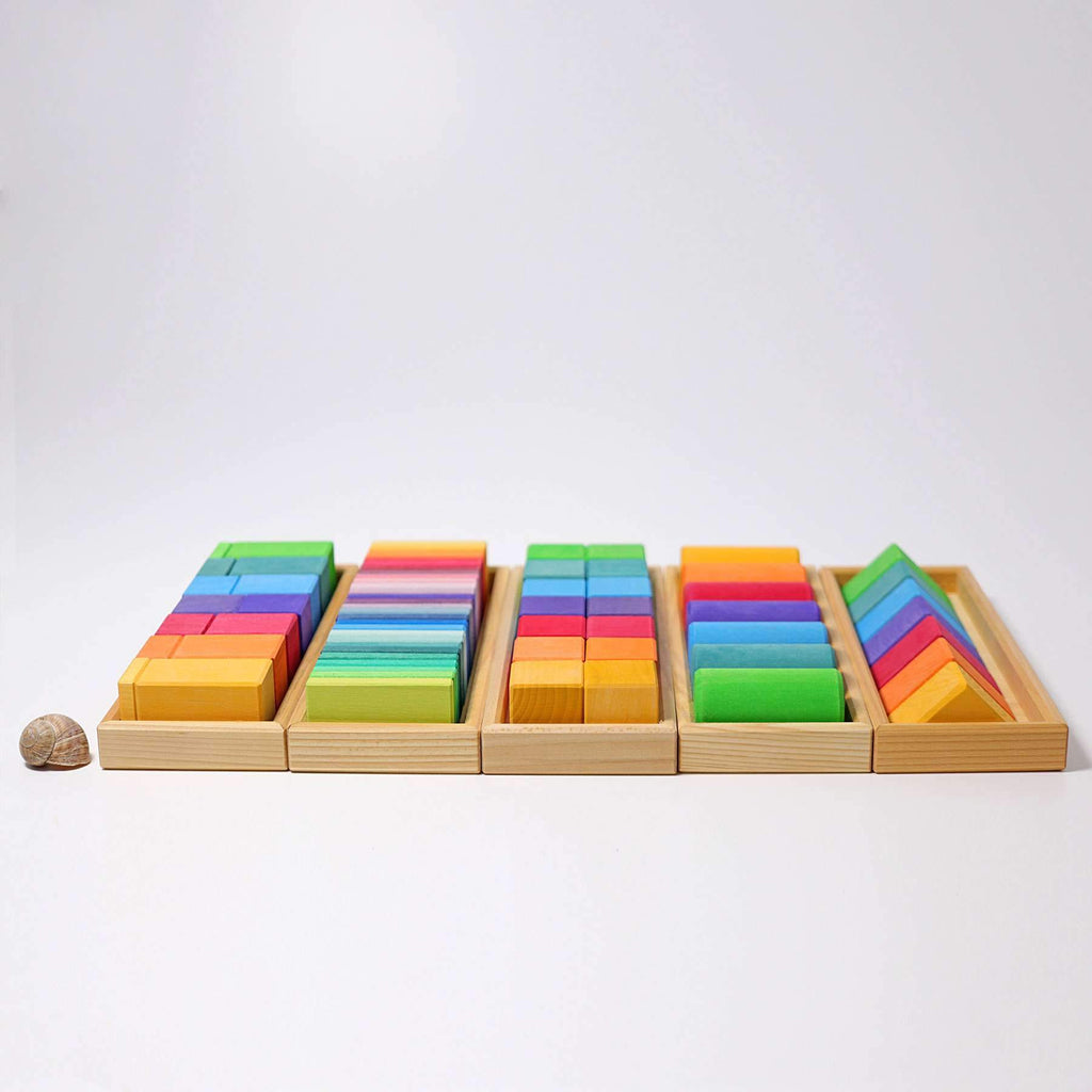 Grimm's Shape and Colour Building Set - Grimm's Spiel and Holz Design - The Creative Toy Shop