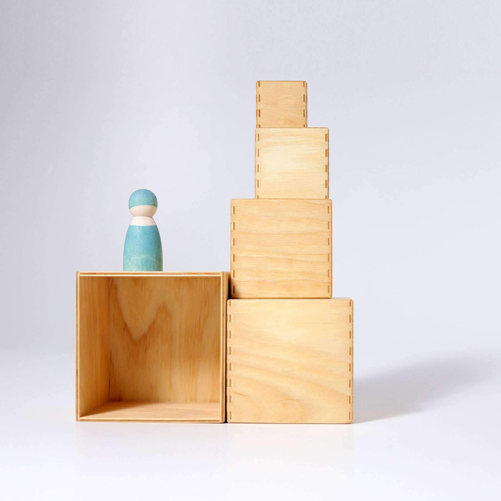 Grimm's Small Stacking Boxes - Natural - Grimm's Spiel and Holz Design - The Creative Toy Shop