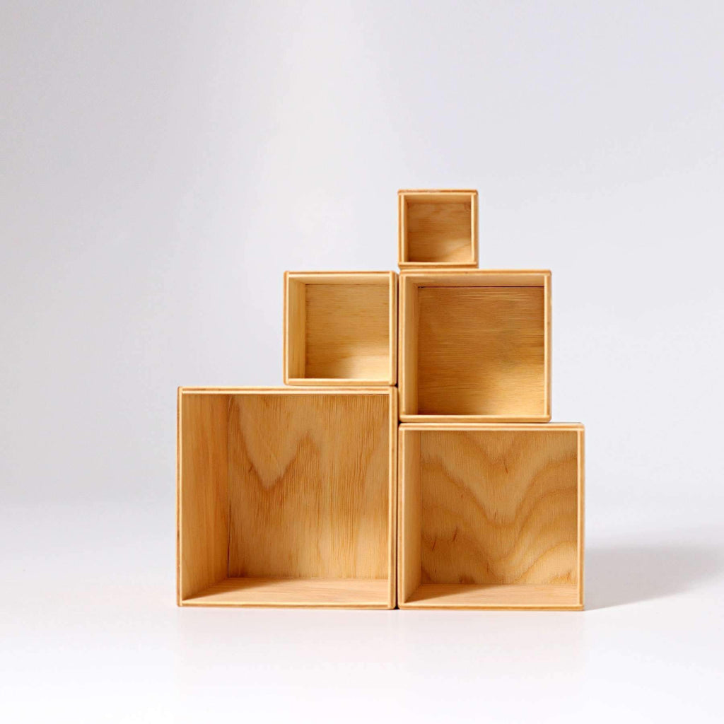 Grimm's Small Stacking Boxes - Natural - Grimm's Spiel and Holz Design - The Creative Toy Shop