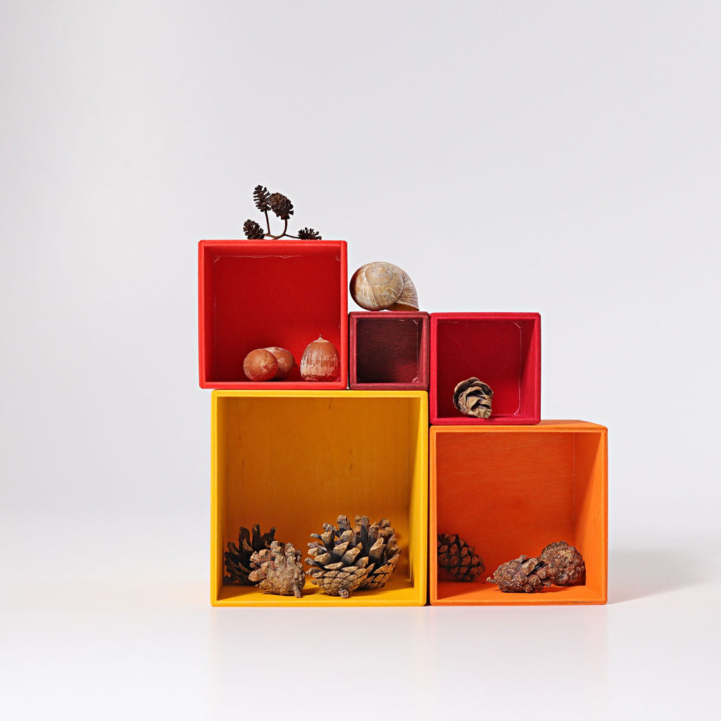 Grimm's Small Stacking Boxes - Yellow - Grimm's Spiel and Holz Design - The Creative Toy Shop