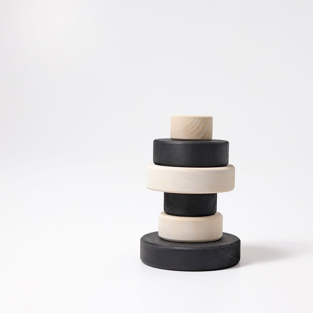 Grimm's Small Stacking Tower - Monochrome - Grimm's Spiel and Holz Design - The Creative Toy Shop
