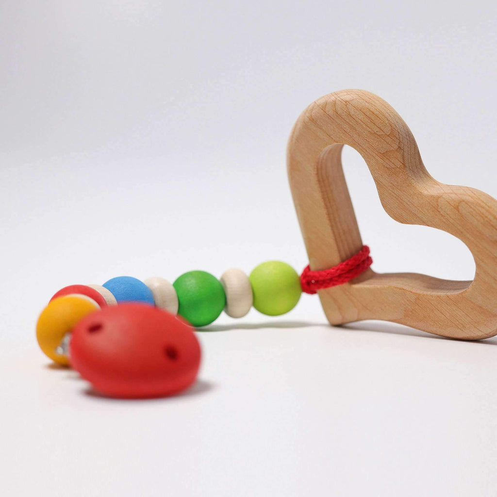 Grimms Smooth Wooden Grasping Heart - Grimm's Spiel and Holz Design - The Creative Toy Shop