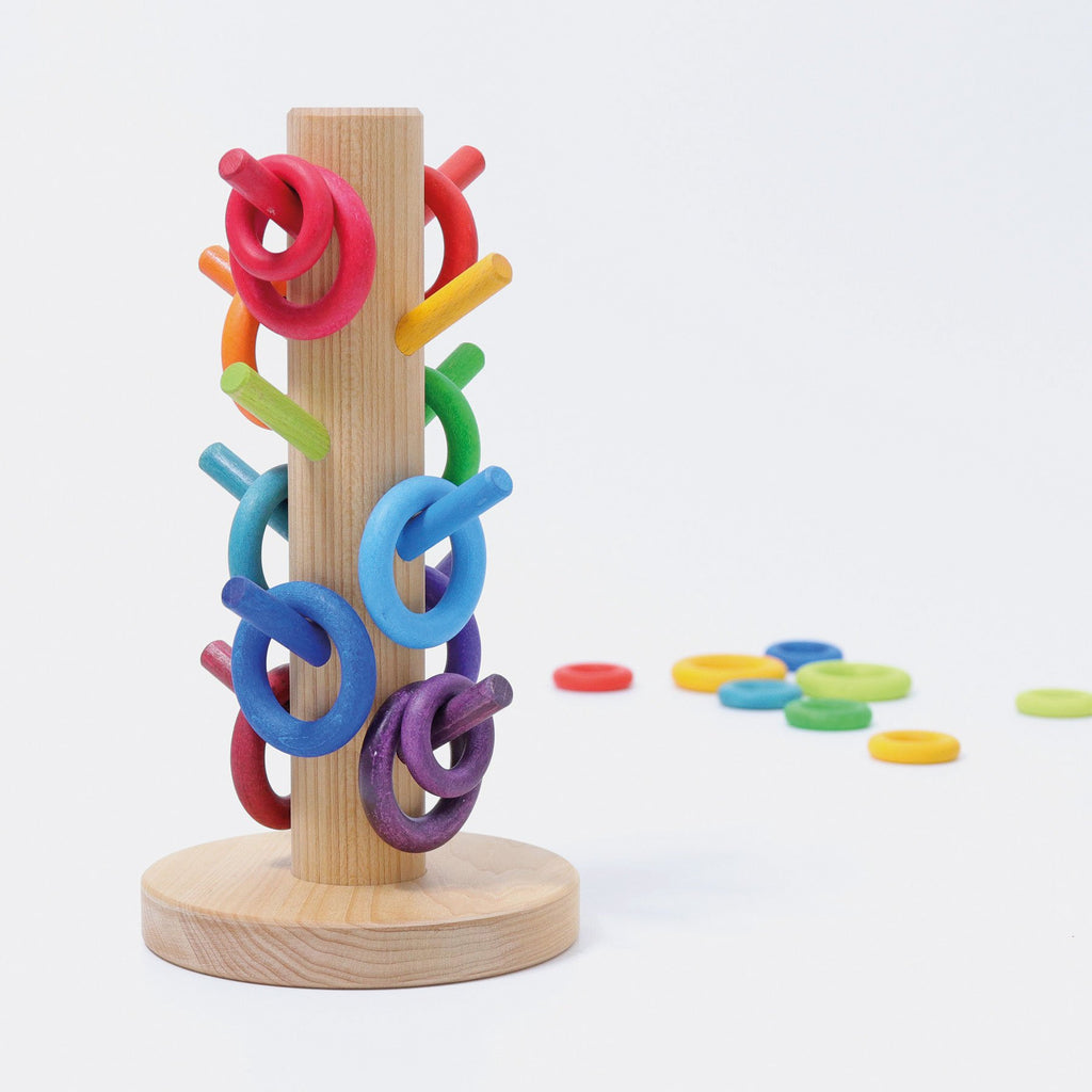 Grimm's Sorting Helper Building Rings - Rainbow- New 2020 - Grimm's Spiel and Holz Design - The Creative Toy Shop